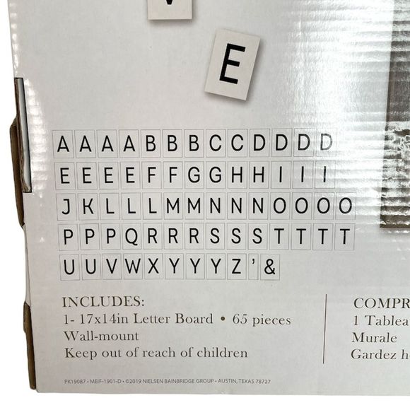 Customizable Letter and Photo Board Gray White 17 x 14 inches - Picture 4 of 5